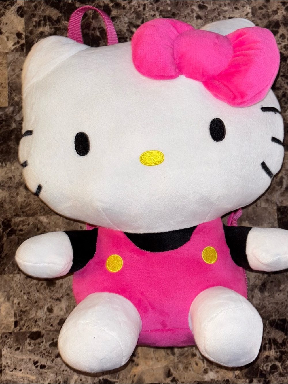 Hello Kitty Plush Backpack - Pink and White